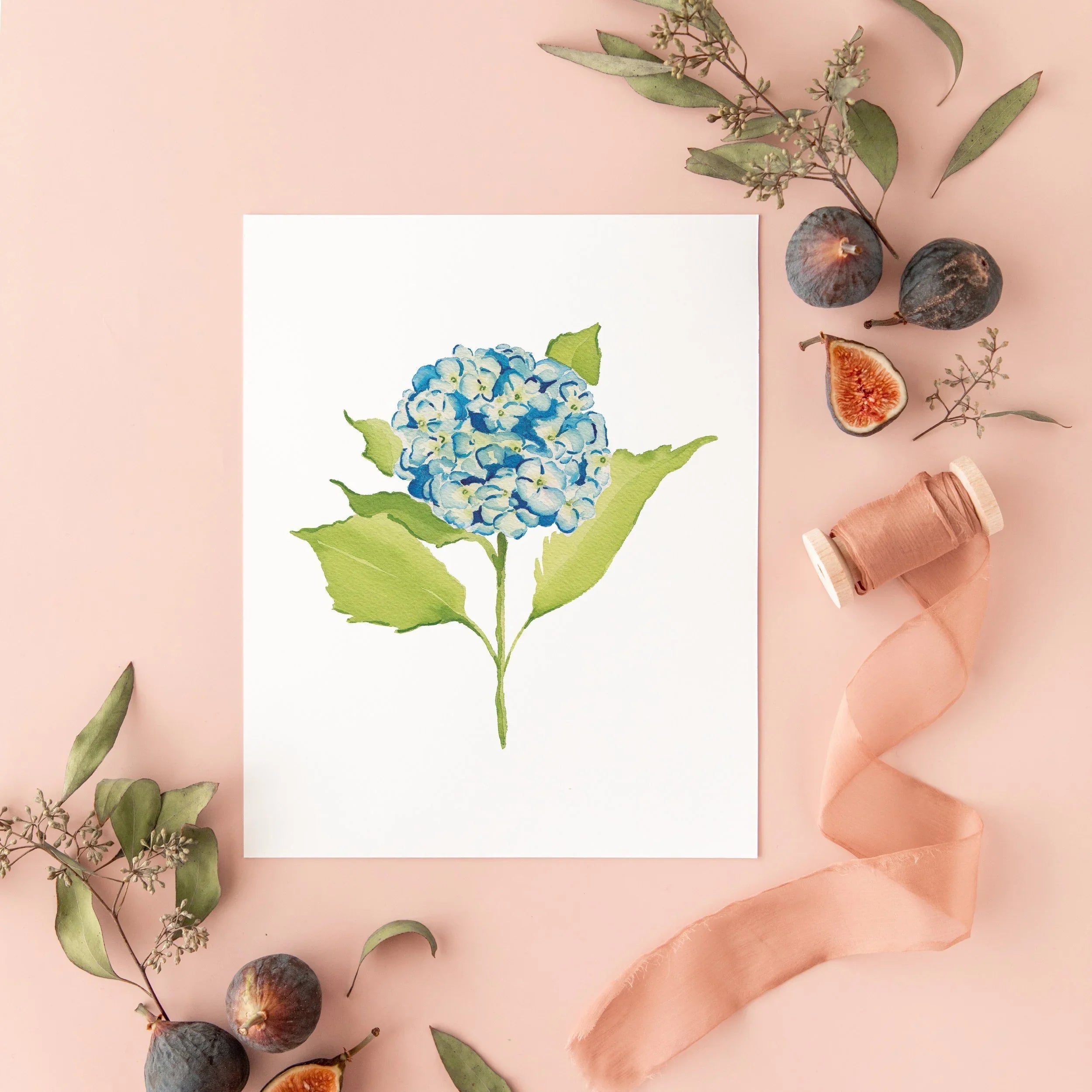 Botanical Art Prints 8x10 - Hydrangea