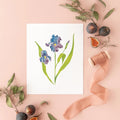 Botanical Art Prints 8x10 - Iris