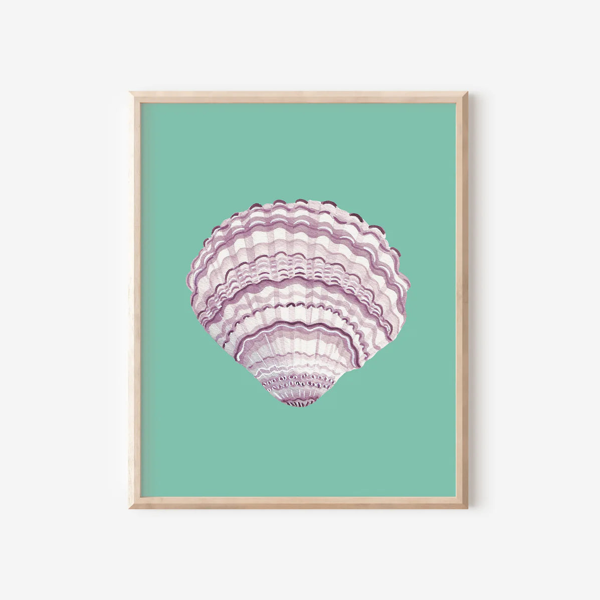 Lilac Cockle Art Print Colorful 5x7