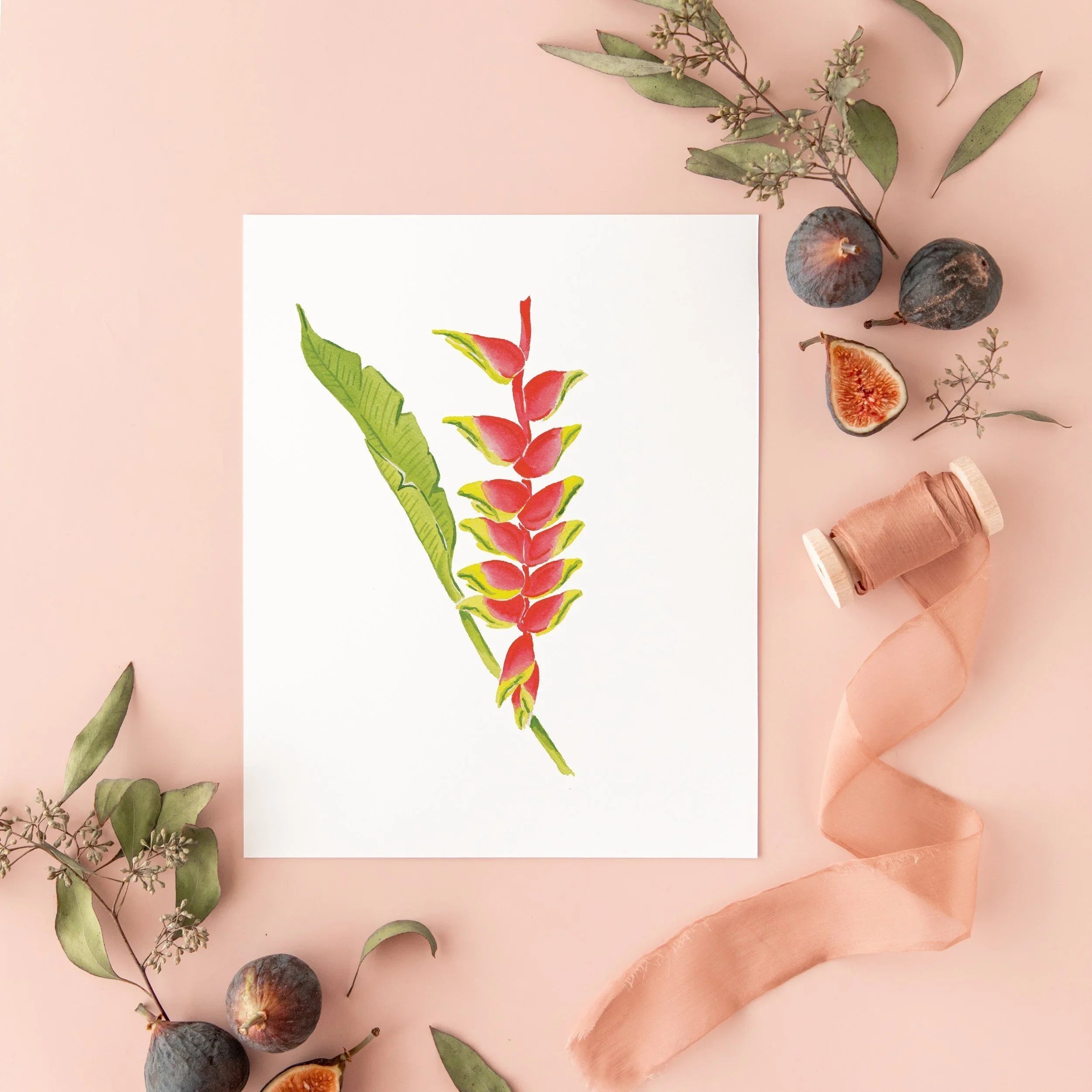 Botanical Art Prints 8x10 - Lobster Claw