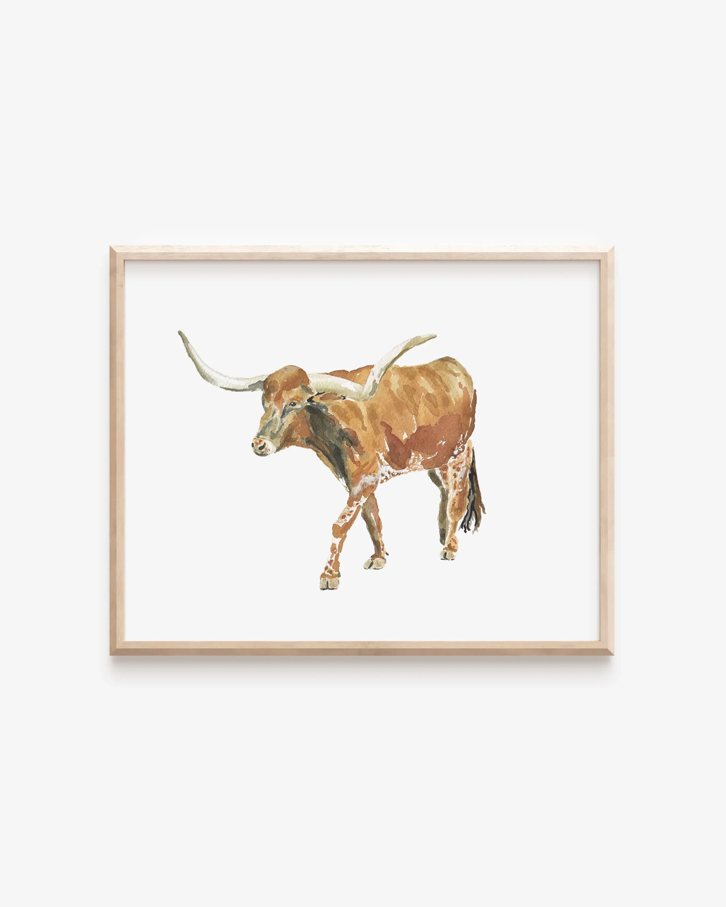 Longhorn Art Print 8x10