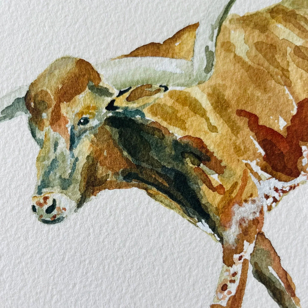 Longhorn Art Print 8x10