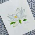 Botanical Original Painting - White Lotus