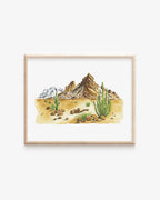 Western Mountain Landscape Art Print 8x10