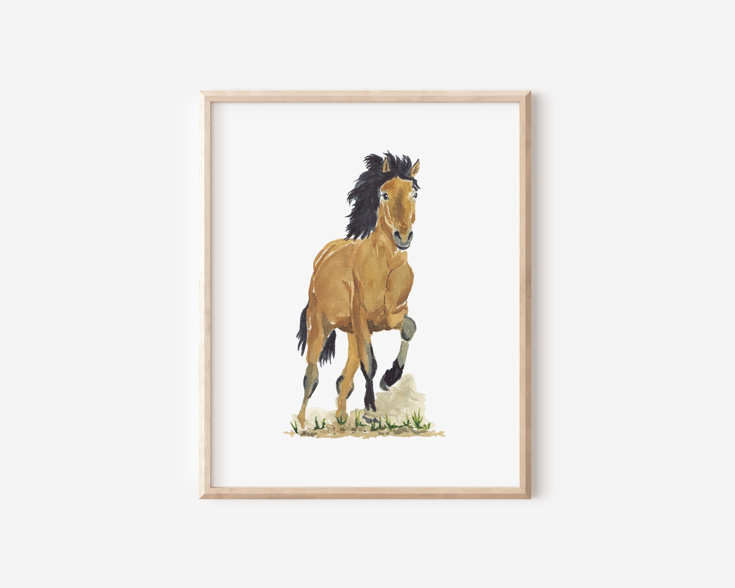 Wild Mustang Art Print 8x10