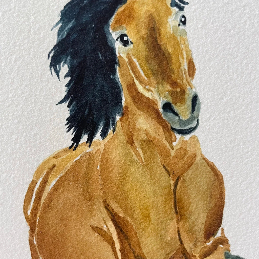 Wild Mustang Art Print 8x10