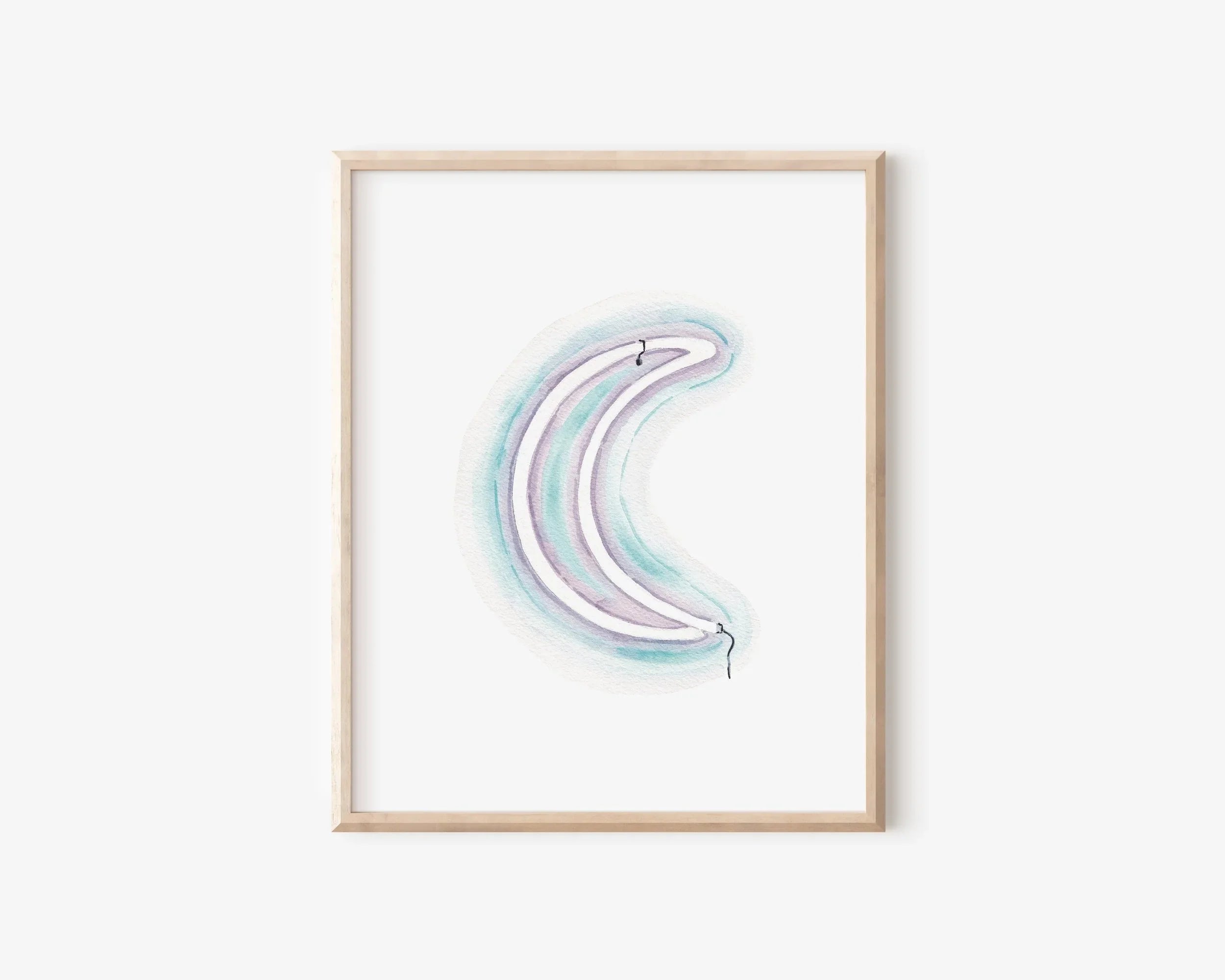 Neon Moon Art Print 8x10
