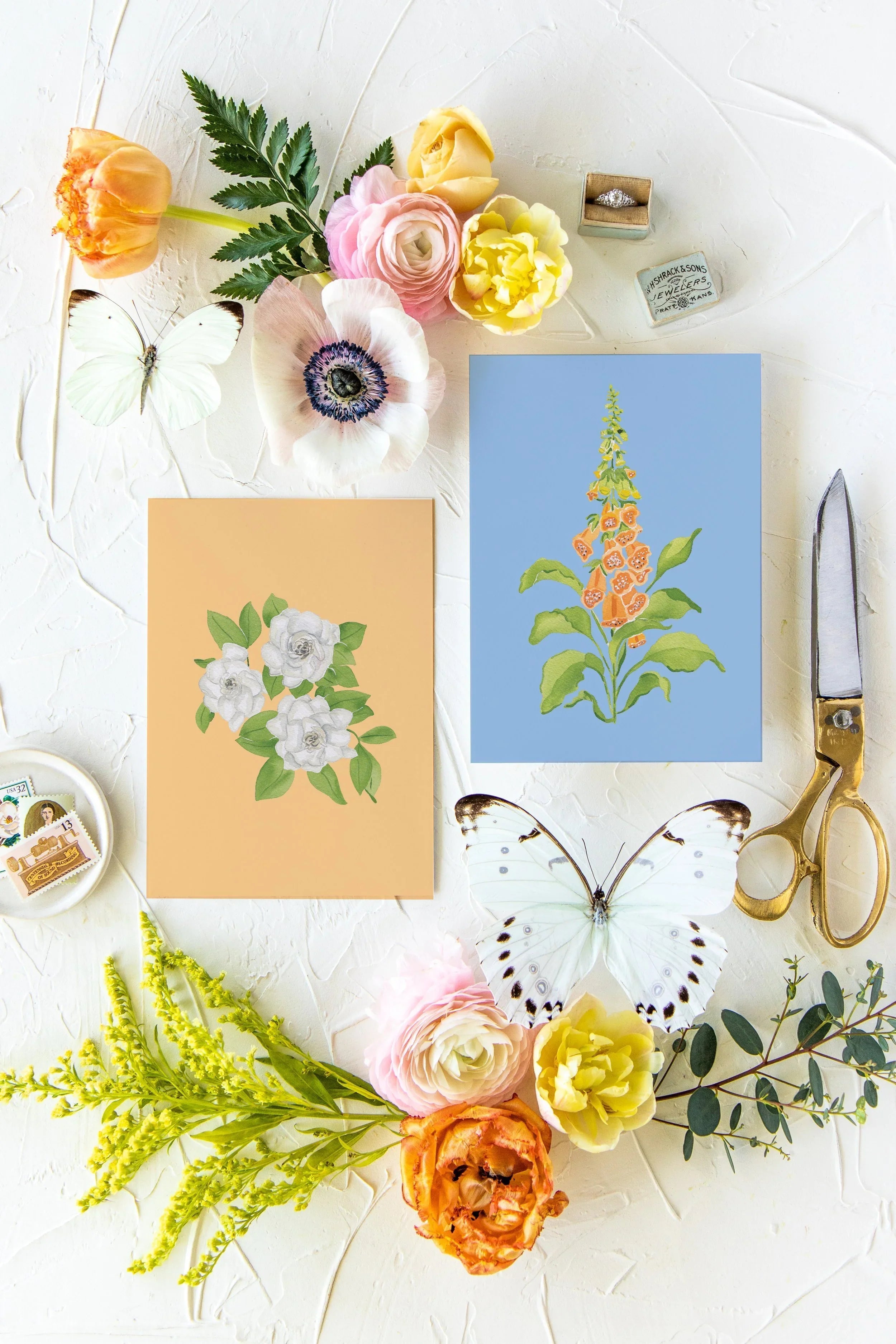Colorful Botanical 5x7 Print - Gardenia