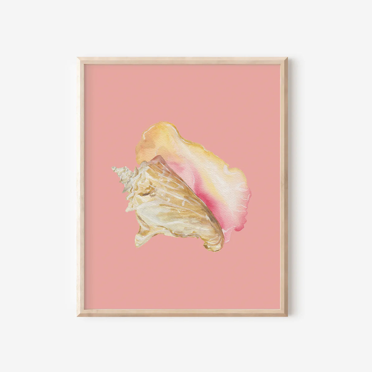 Queen Conch Art Print Colorful 5x7