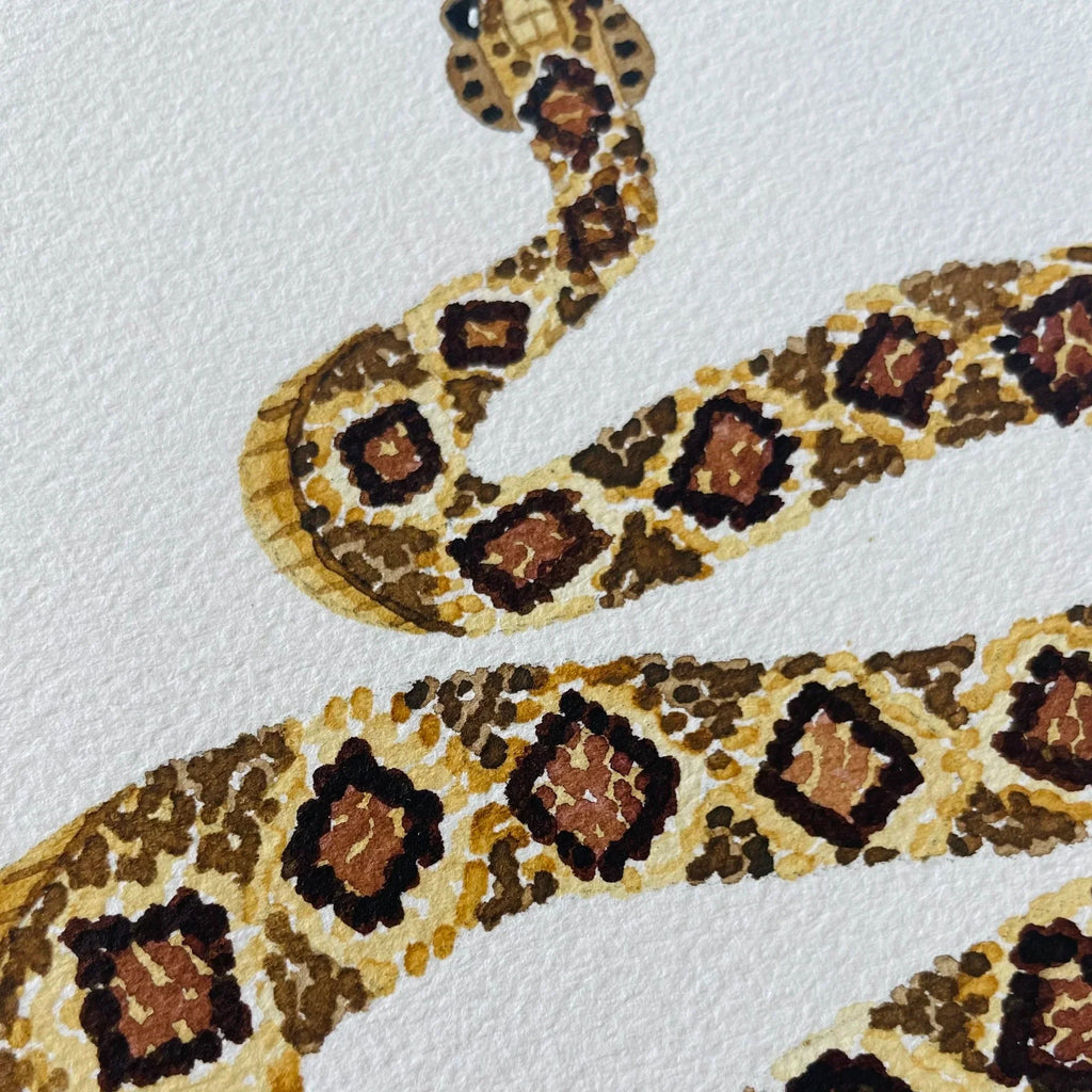 Rattlesnake Colorful Art Print 5x7