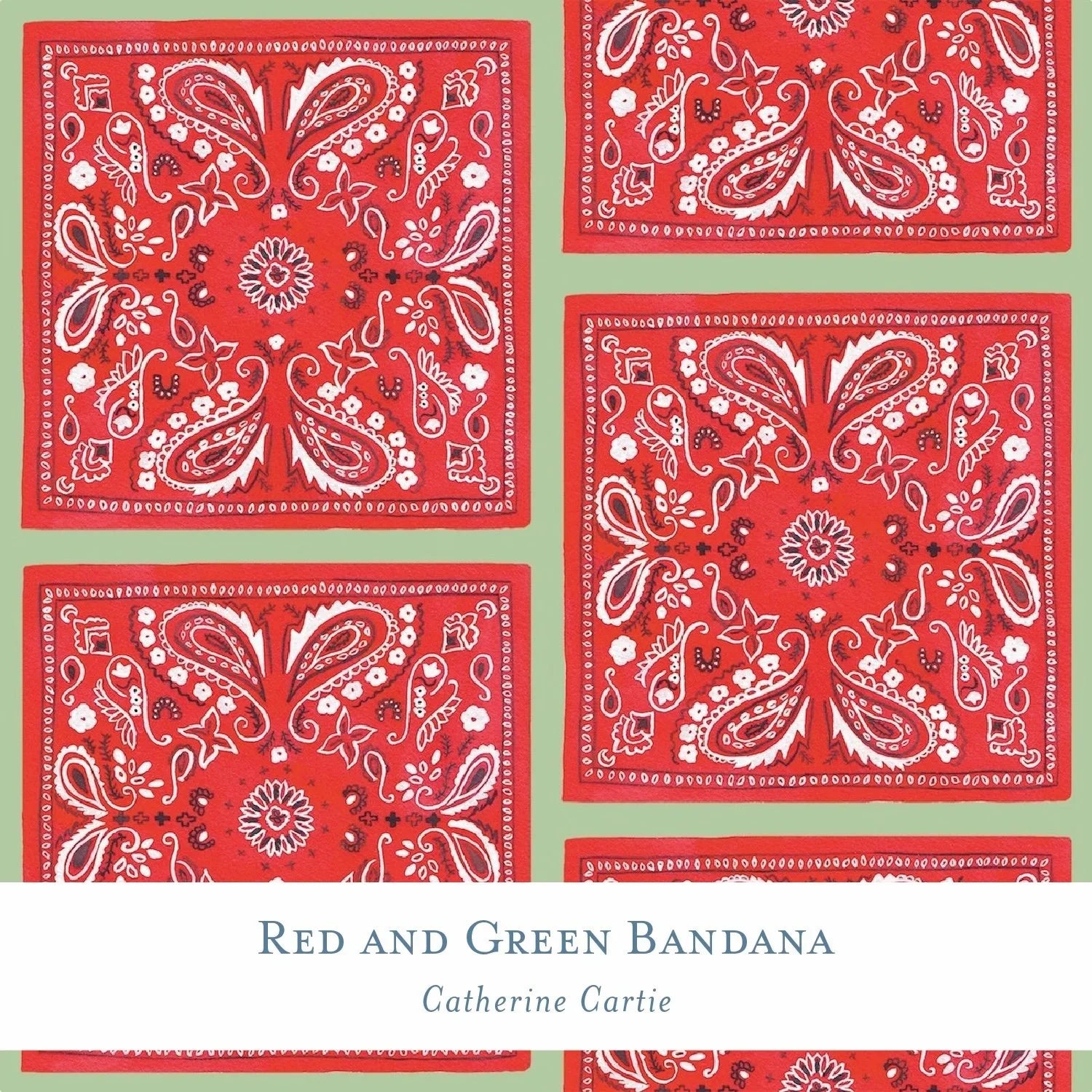 Gift Wrap - Red and Green Bandana