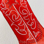 Red Boot Colorful Art Print 5x7