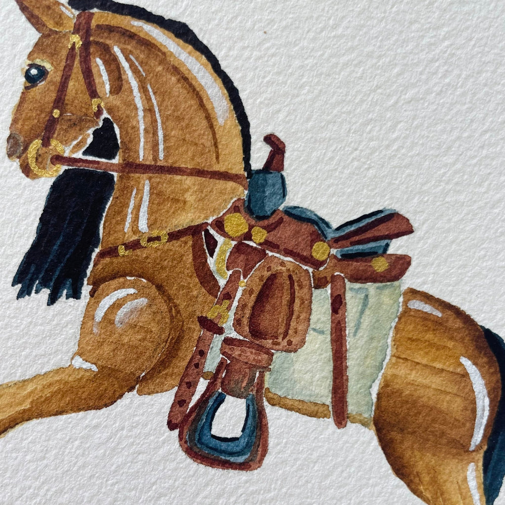 Rocking Horse  Art Print 8x10