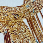 Western Saddle Art Print 8x10
