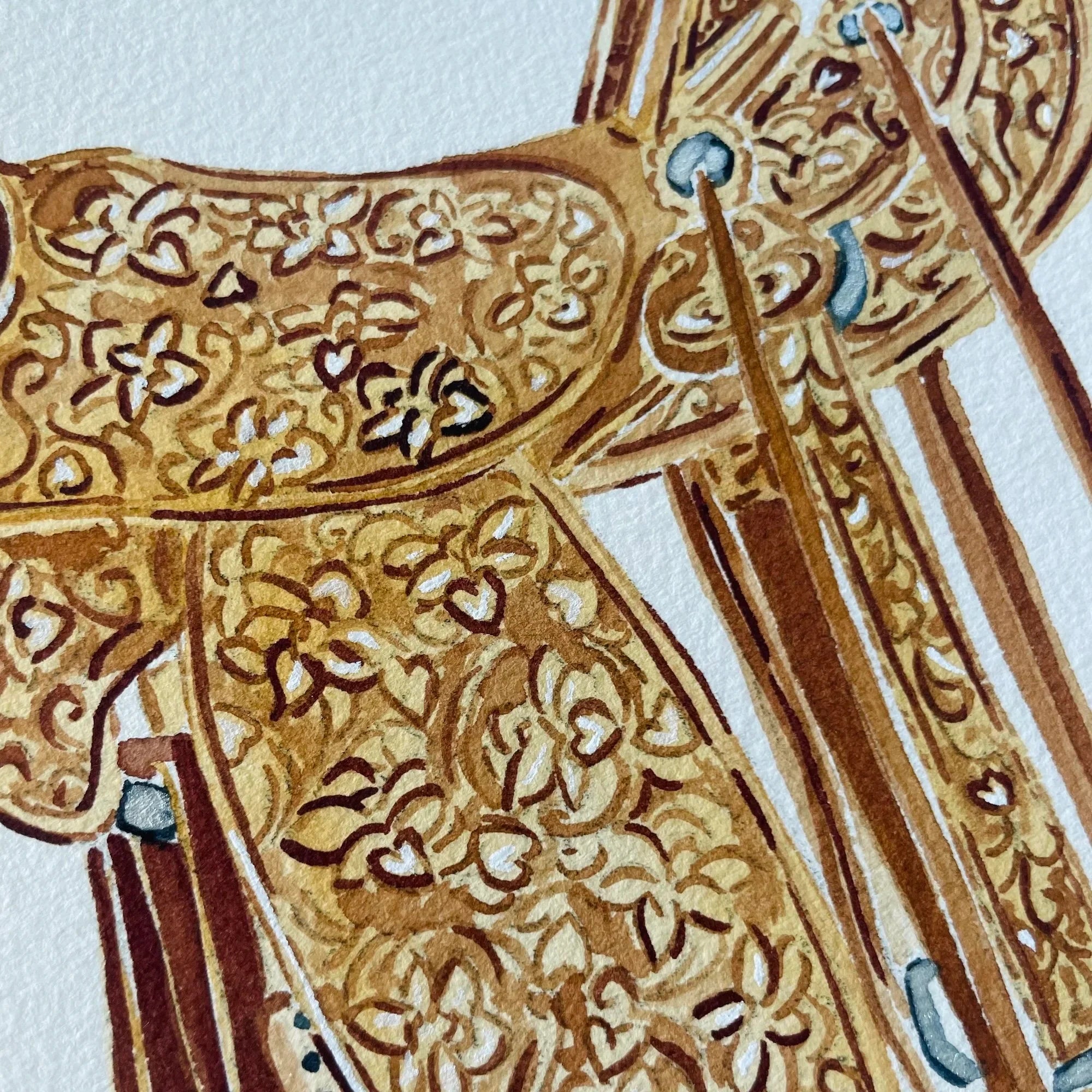 Western Saddle Art Print 8x10