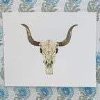 Cow Skull Acrylic Art Block