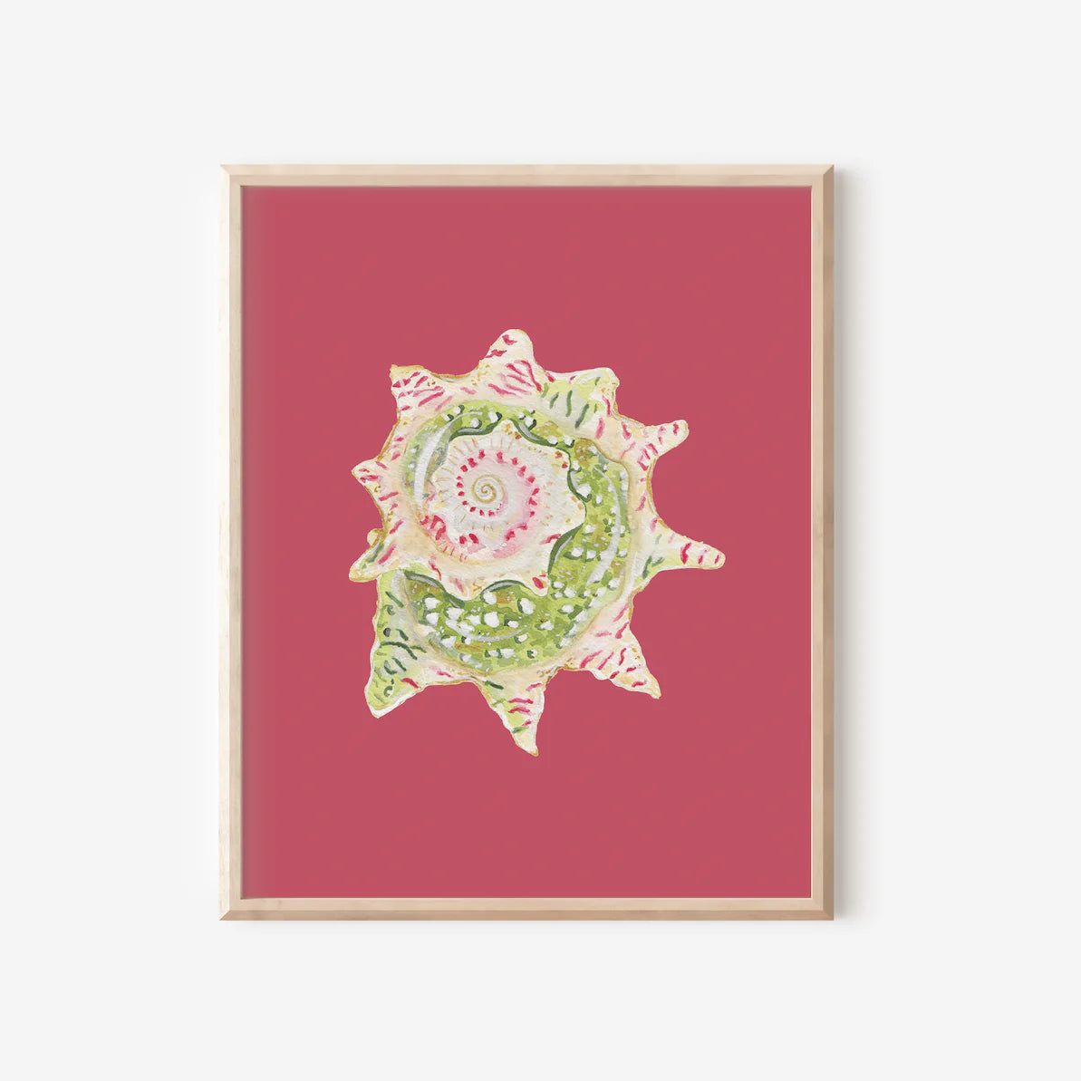 Star Shell Art Print Colorful 5x7