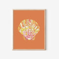 Sunrise Shell Art Print Colorful 5x7