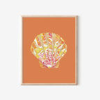 Sunrise Shell Art Print Colorful 5x7