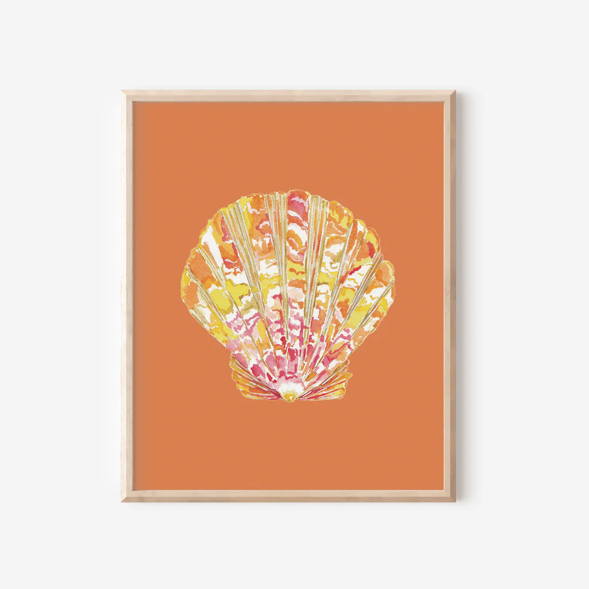 Sunrise Shell Art Print Colorful 5x7