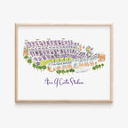 TCU Football Stadium Art Print 8x10