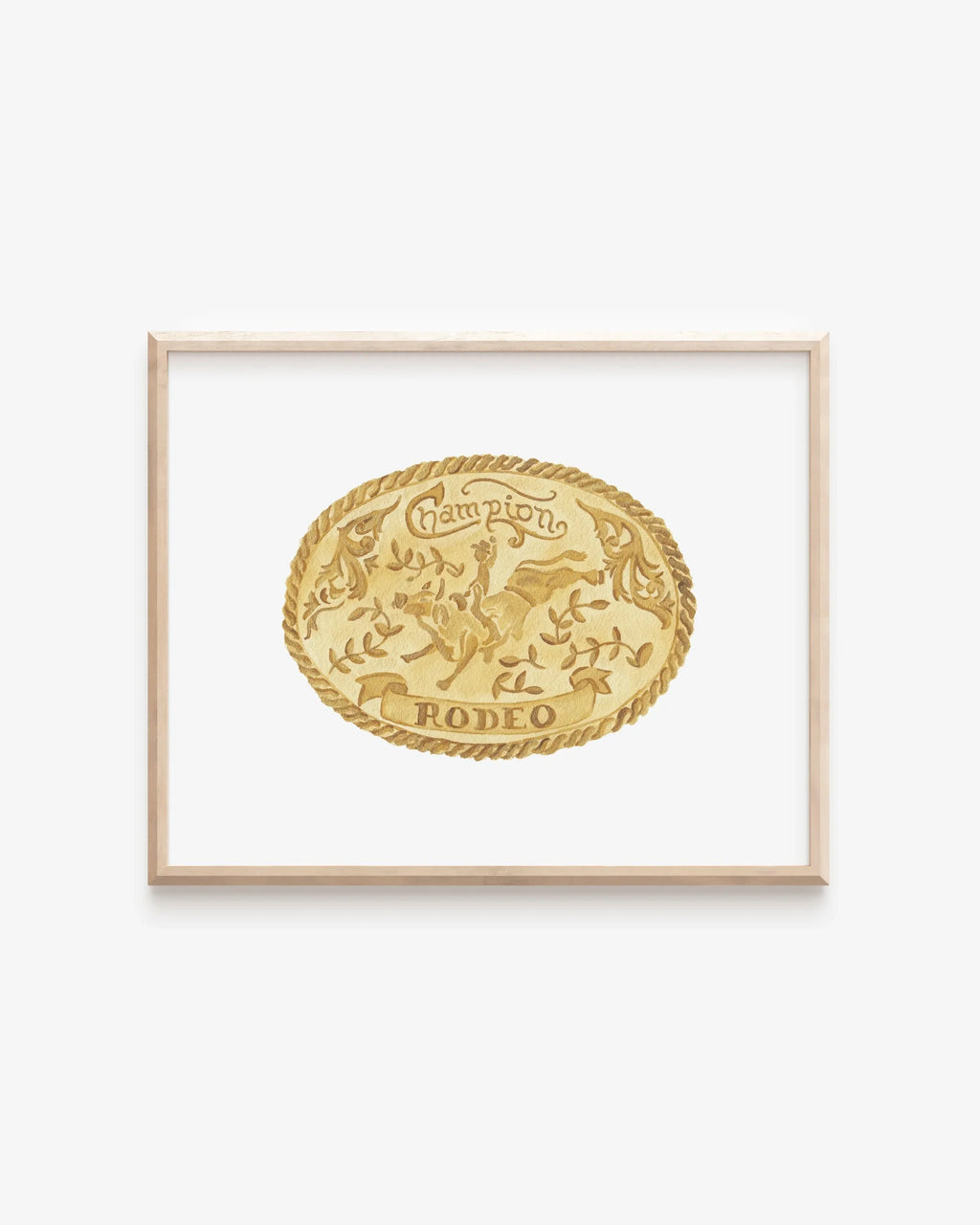 Trophy Belt Buckle Art Print 8x10