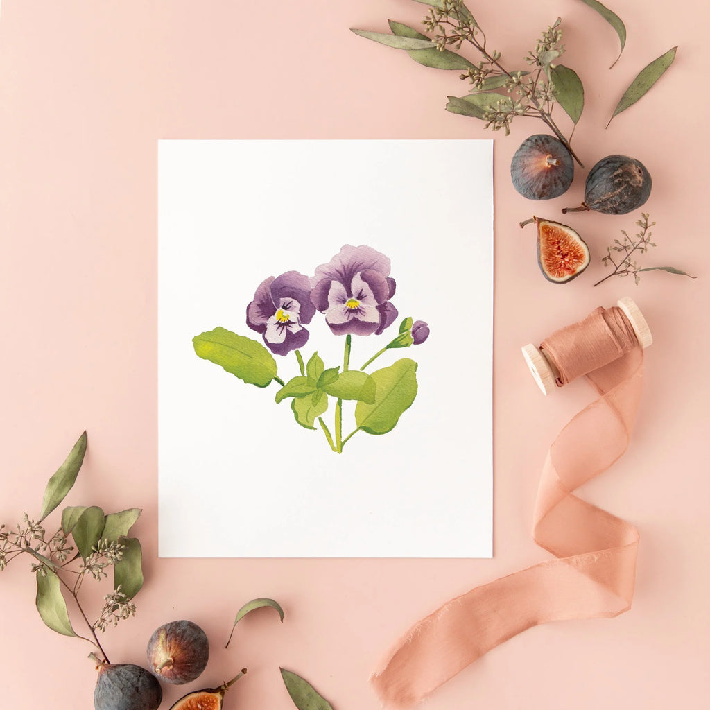 Botanical Art Prints 8x10 - Violet