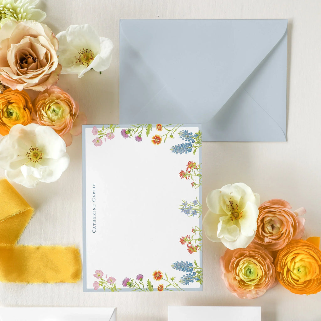 Personalized Wildflower Notecards
