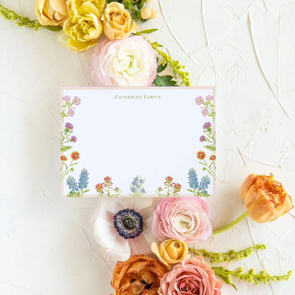Personalized Wildflower Notecards
